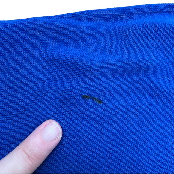 ESPRIT Essentials By Esprit Blue V Neck Sweater Women’s Large - Picture 5 of 7